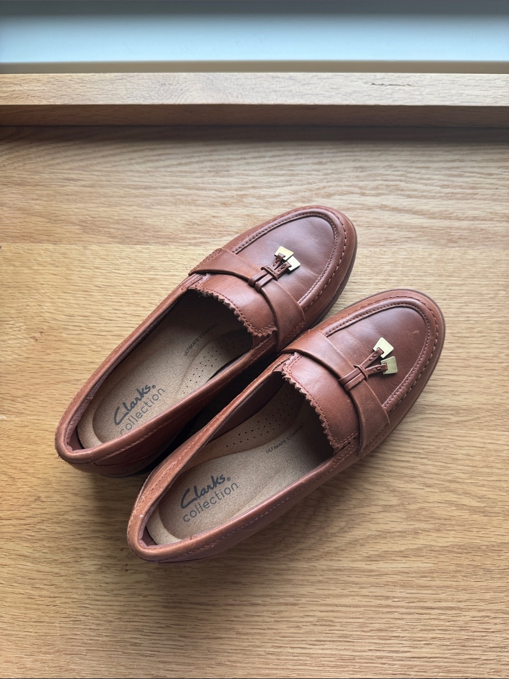 Brown Leather Tassel Loafers